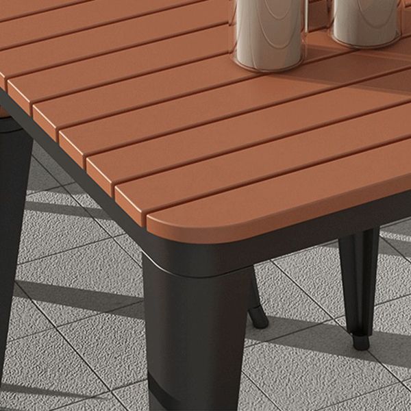 Modern Style Metal Dining Set 1/3/5/7 Pieces Reclaimed Wood Dining Table Set