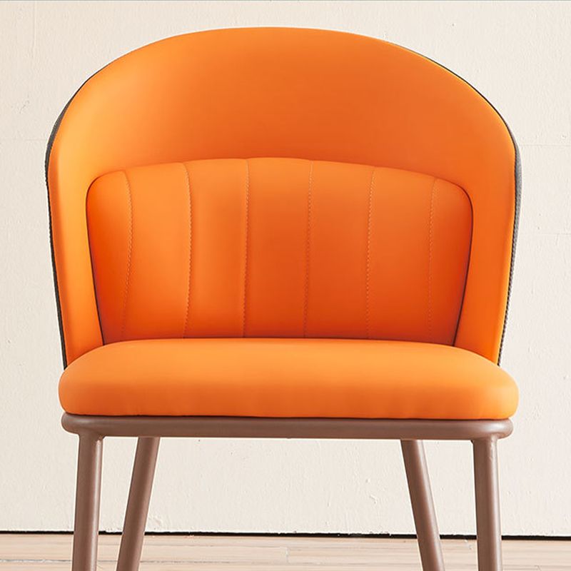 Contemporary Style Chair Armless Side Chairs with Metal Legs