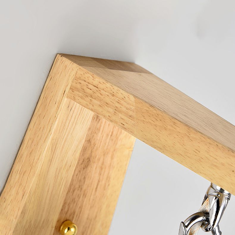 Luces apliques geométricas de estilo moderno madera 1 iluminación ligera montada en la pared