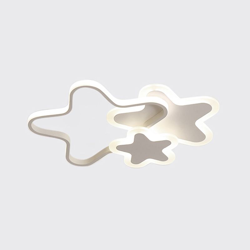 Modern Star Shape Ceiling Mount Light Fixture 3 Lights Ceiling Mounted Light