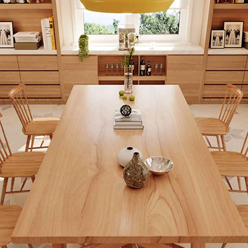 Modern 1/2/7 Pieces Dining Set Rectangle Pine Wood Dining Table for Dining Room
