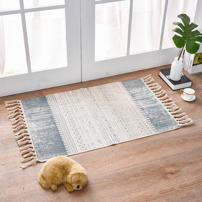 Green Modern Carpet Cotton Panda Carpet Non-Slip Backing Carpet for Living Room