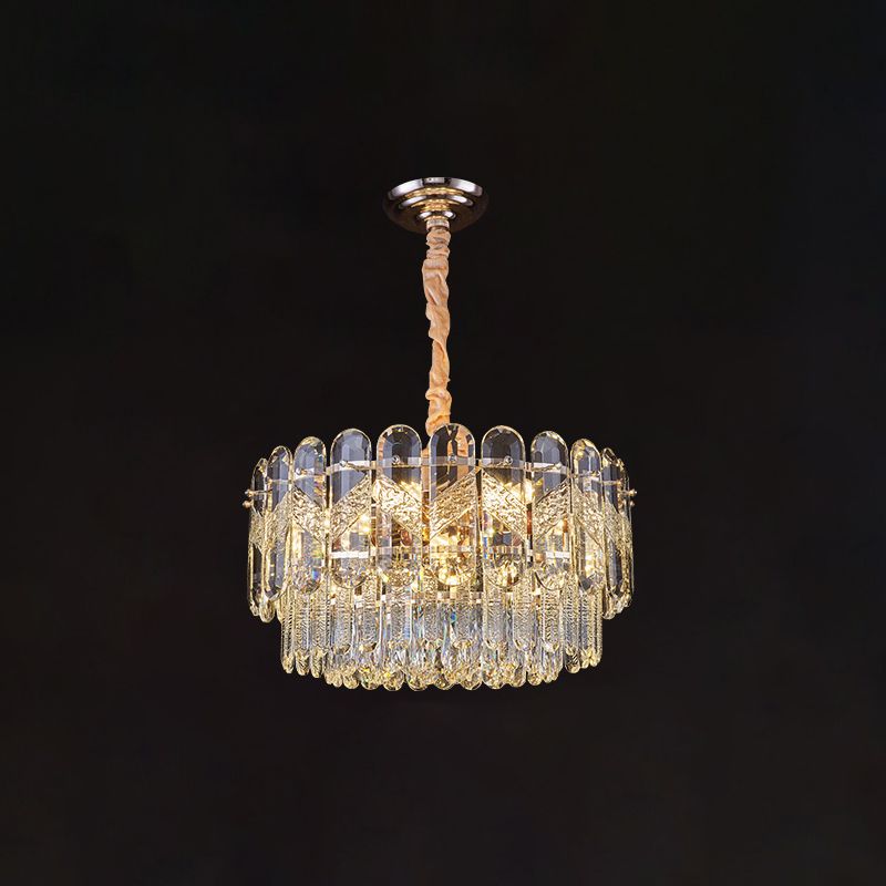 Large Modern Circular Chandelier Crystal Chandelier Lighting Fixtures for Living Room
