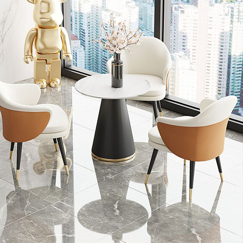 Glam Style Dining Chair Upholstered Dining Armchair for Indoor