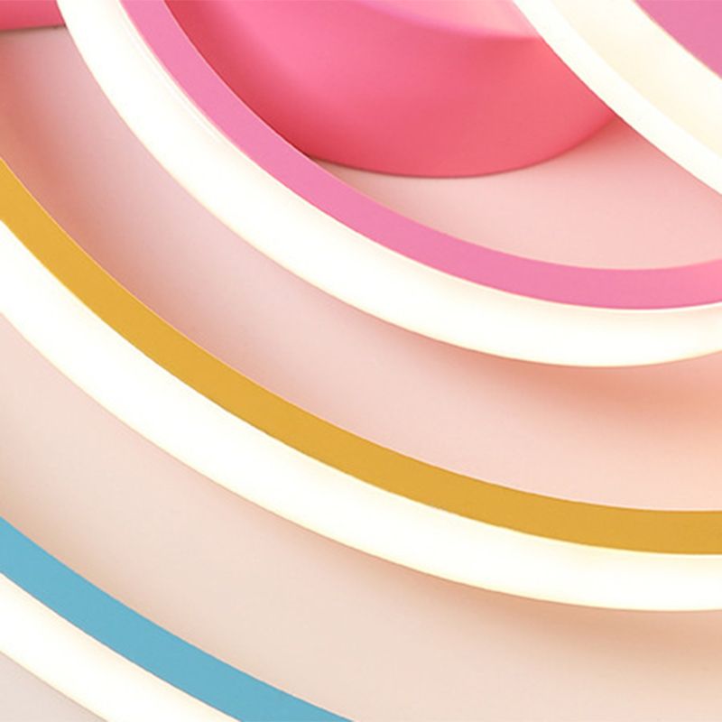 Luminaires encastrés arc-en-ciel, plafonnier contemporain en acrylique pour chambre à coucher