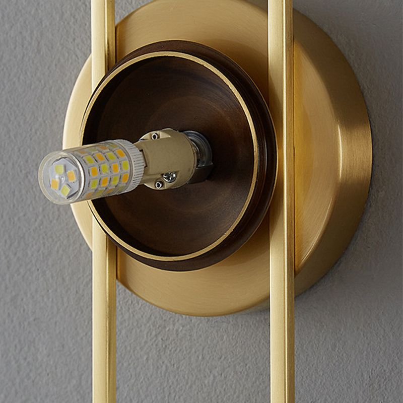Modern Glass Wall Light Globe 15" High Wall Sconce in Gold for Living Room