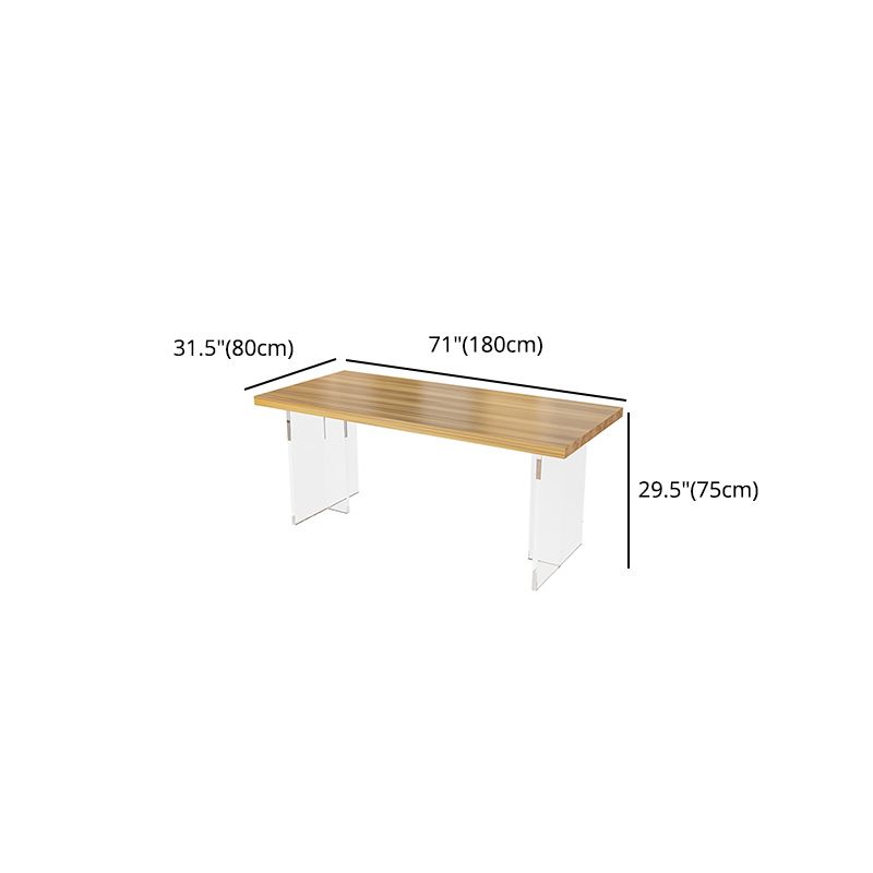 Modern 1/2 Pieces Dining Set Rectangle Pine Wood Dining Table for Dining Room