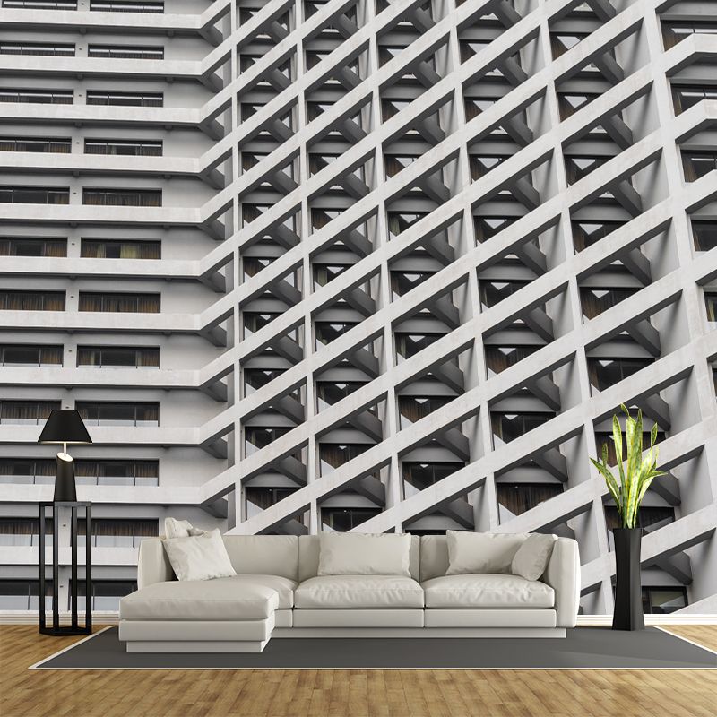 City Building Mural Decal Modern Mildew Resistant for Meeting Room, Custom Size