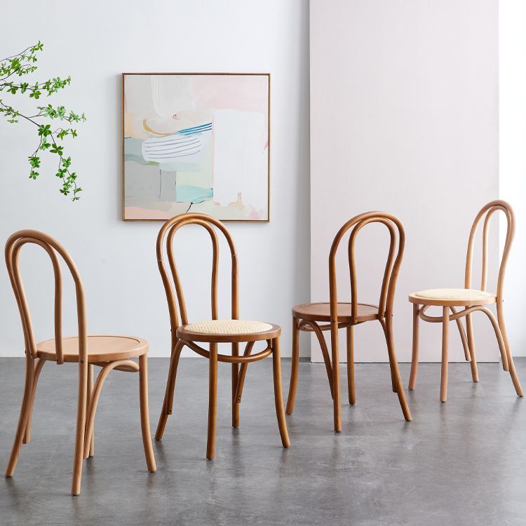 Juego de sillas de madera de haya contemporánea, cocina, comedor, sillas traseras Windsor