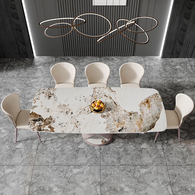 Modern Rectangle Sintered Stone Dining Table Set 1/4/6/7 Pieces Dining Set