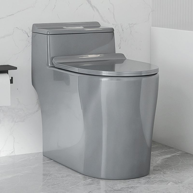 Traditional Siphon Jet Concealed Tank Flush Toilet Floor Mount Toilet Bowl with Seat