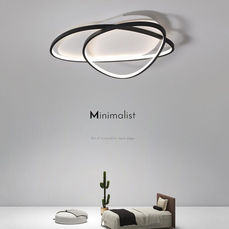 Linear Acrylic Flush Mount Modern Style 2-Light Ceiling Light Fixture for Bedroom