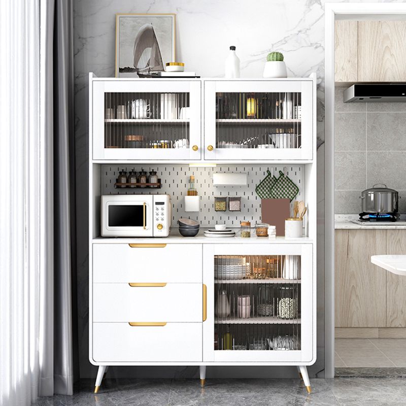 Glam Style Side Board Stone Dining Buffet with Cabinets and Drawers