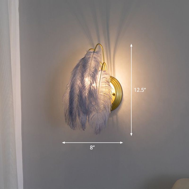 Kleine veerwandbevestiging verlichting Minimalistisch 1-licht wand SCONCE LICHT VOOR HALNEN