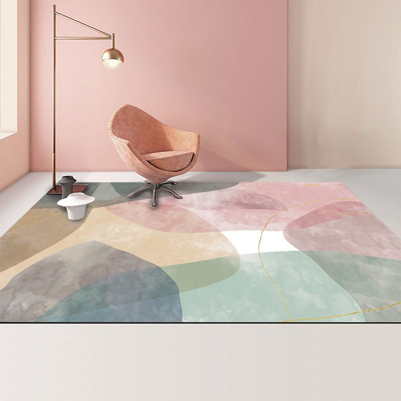 Morandi Colour Artistic Rug Simplicity Polyester-Teppichfreundlicher, waschbarer Teppich für die Inneneinrichtung