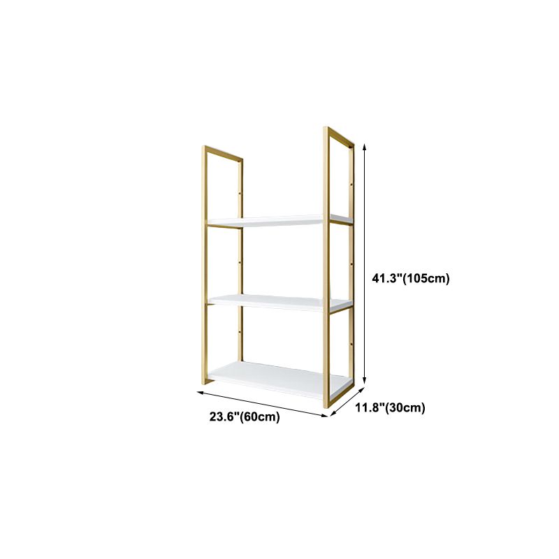 Etagere Bookcase with Wall Mounted Shelves Metal Bookshelf for Home Office