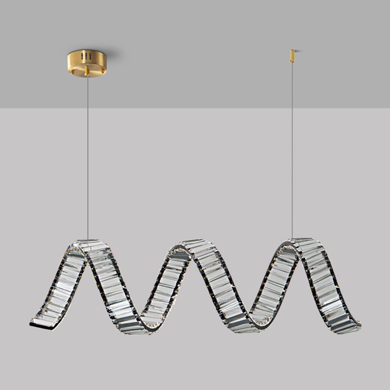 Modernism Single Black/Golden Kitchen Island Lighting LED Ceiling Light