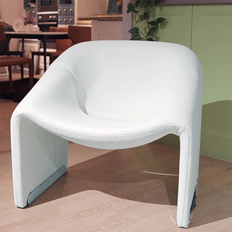 Solid Color Bedroom Solid Wood Frame Arms Included with Fabric Seat Barrel Chair