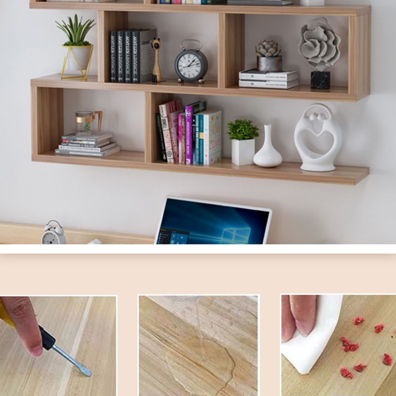 Wall Unit Open Book Shelf Modern Engineered Wood Shelf Bookcase for Home