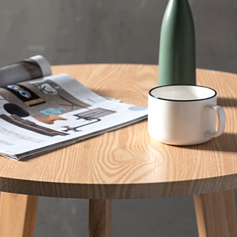 Modern Style Round Bar Table Wood Top Pub Table for Dining Room