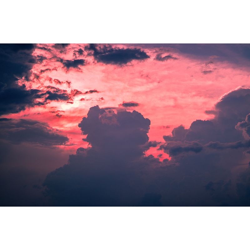 Beautiful Cloudscape Water Resistant Murals for Living Room, Customized Size Available