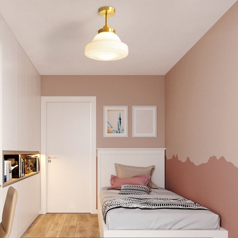 Modern Simple Metal Ceiling Light Geometry Shape Ceiling Lamp for Bedroom