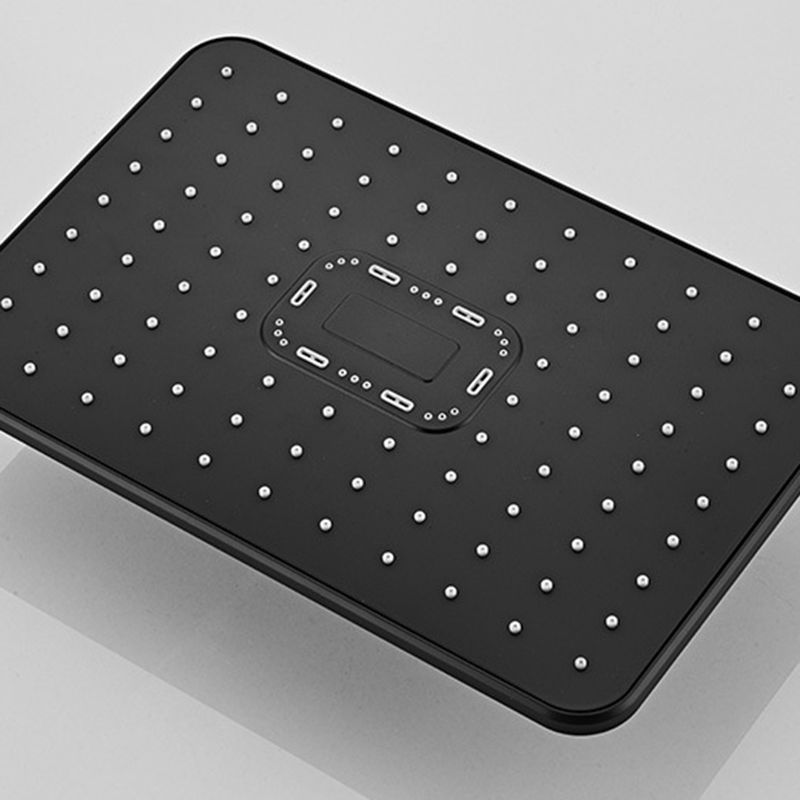 Modern Volume Control Shower Dual Shower Head Square Shower Faucet with Massage Jets