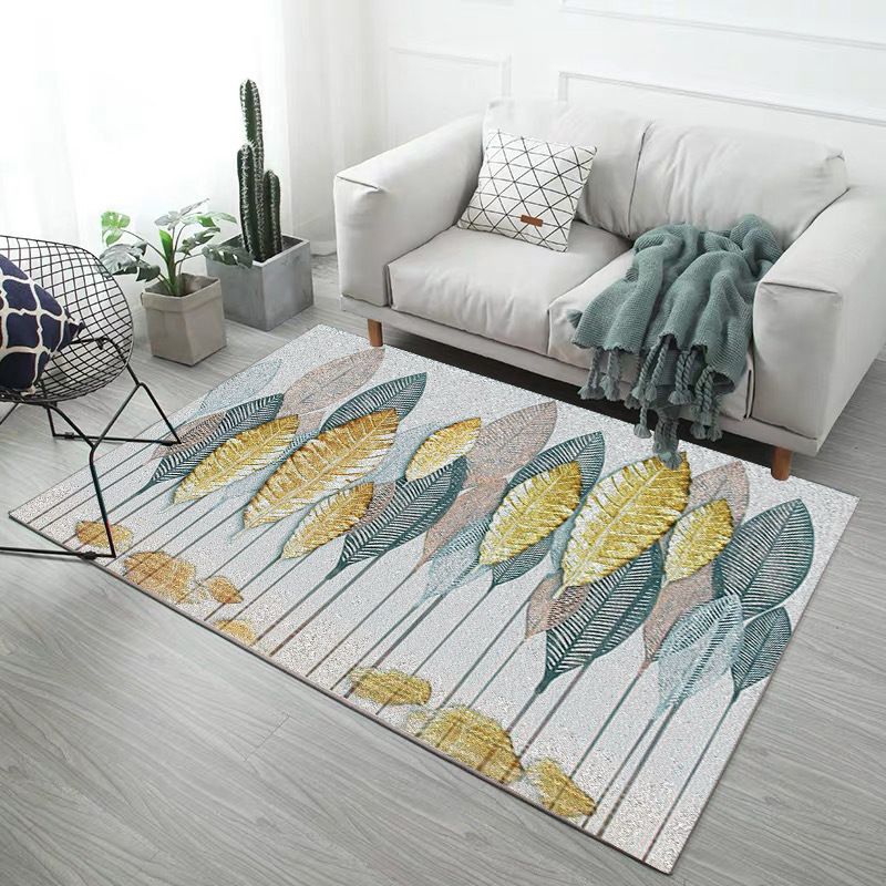 White Simple Carpet Polyester Graphic Carpet for Drawing Carpet for Living Room