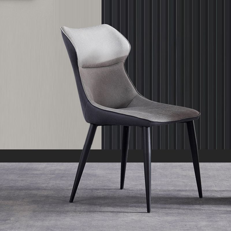 Modern Style Kitchen Dining Side Chair Polyurethane Dining Chair with Carbon Steel Legs