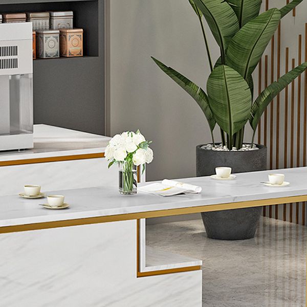 Industrial White Pub Set with Upholstered Stools 1/3/5 Pieces Bar Table for Small Places