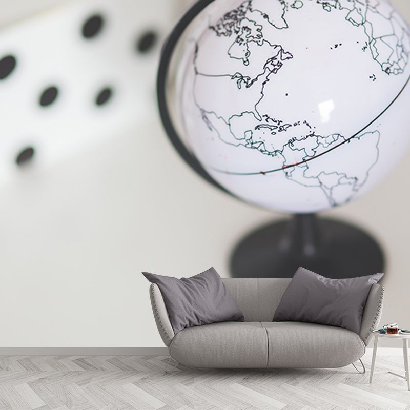 Map Resistant Mural Wallpaper Environment Friendly Sleeping Room Wall Mural