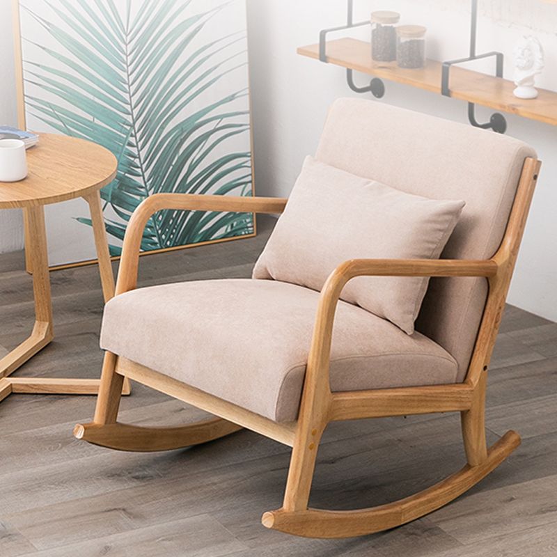 Modern Style Wood Base Home Lazy Chair Lounge Chaise Rocking Chair