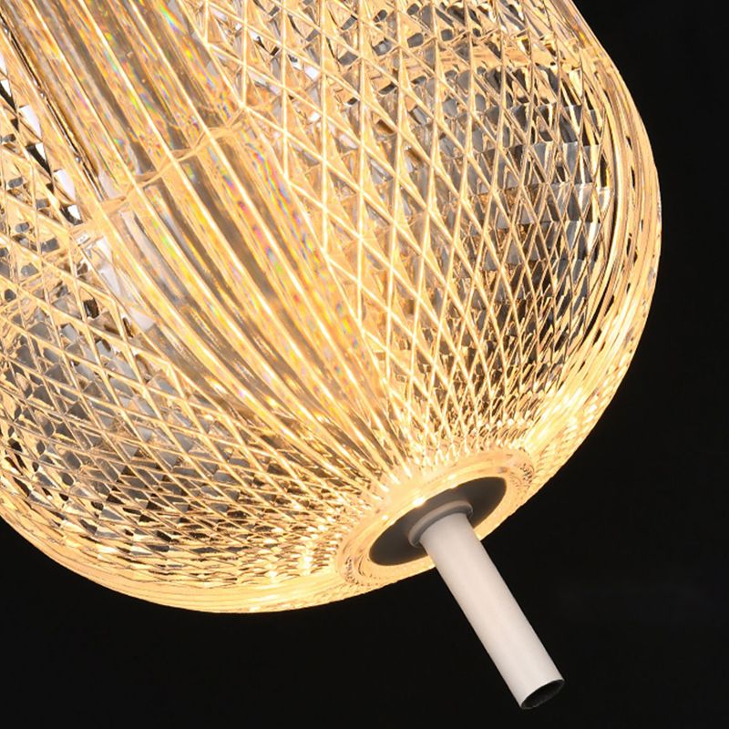 Forma de geometría de metal luz de techo colgante estilo moderno 1 luz colgante de luz en blanco
