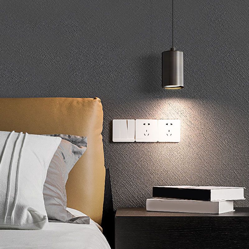 Minimalistische Zylinderhängelampe, modernes Metallheizlicht für Schlafzimmer