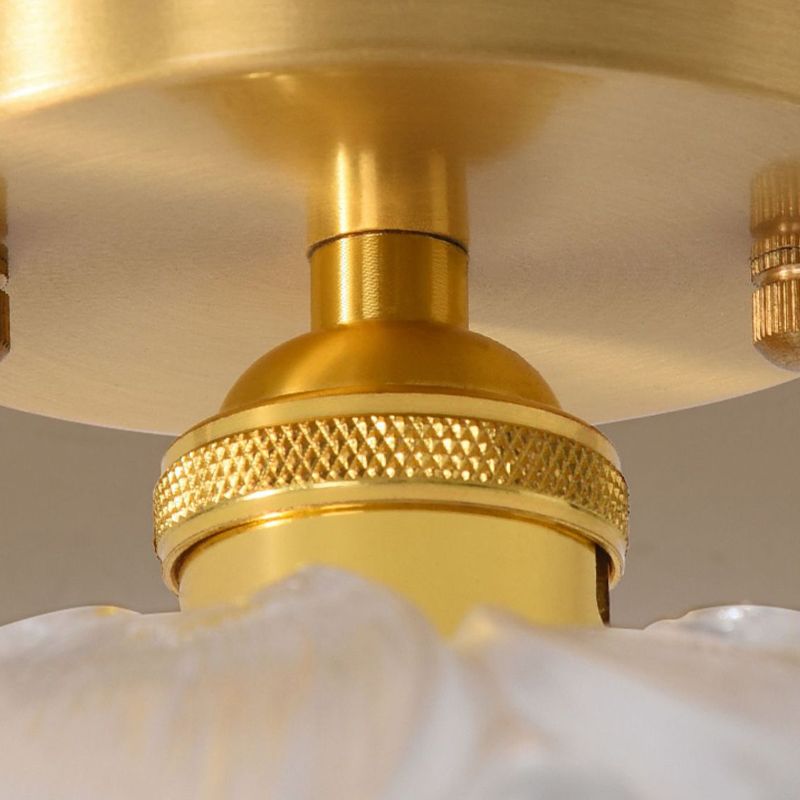 Modern Ceiling Lamp Creative Flush Mount Light Fixture with Glass Shade for Aisle Room