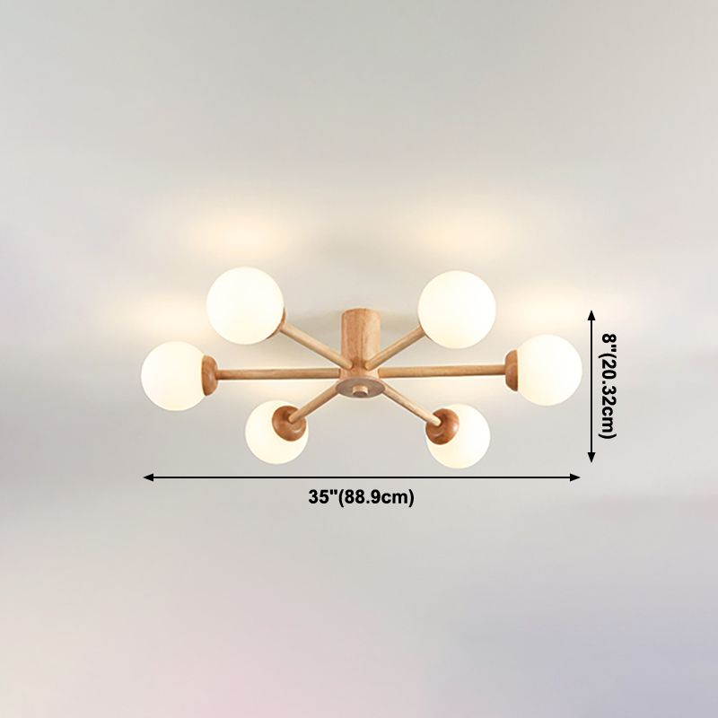 Spoetnik-plafondlamp Glazen kap Inbouwlamp voor kledingwinkel