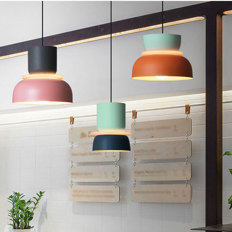 Bowl Shape Metal Hanging Pendant Light Nordic Style Ceiling Pendant Light