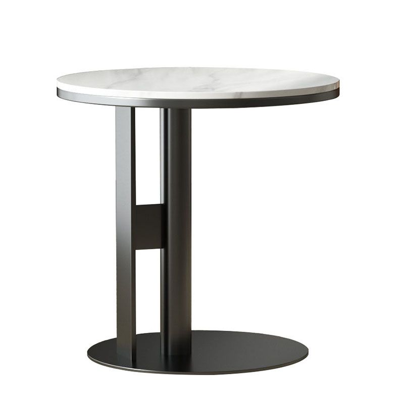 Minimalist Slate Side End Table Pedestal Side End Table for Living Room