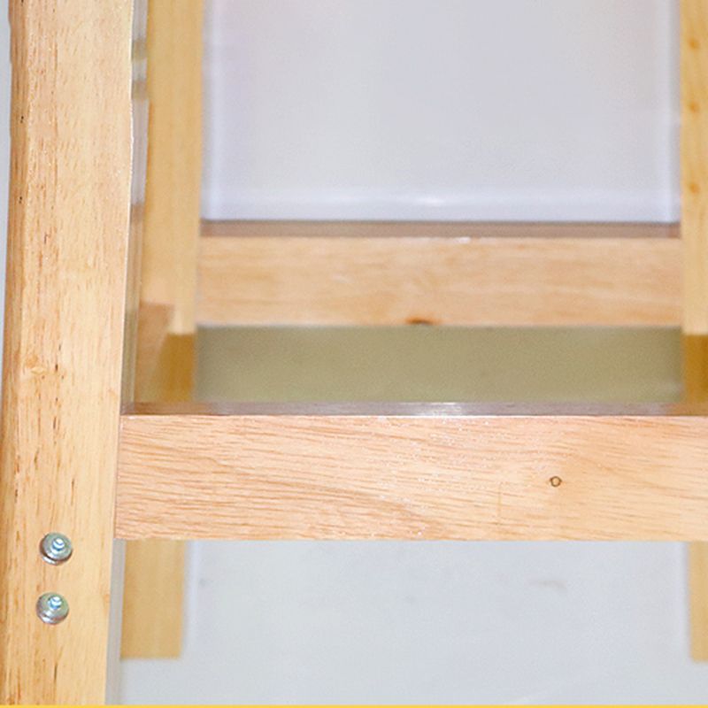 Industrial Solid Wood Bar Stool Backless Counter Stool for Restaurant