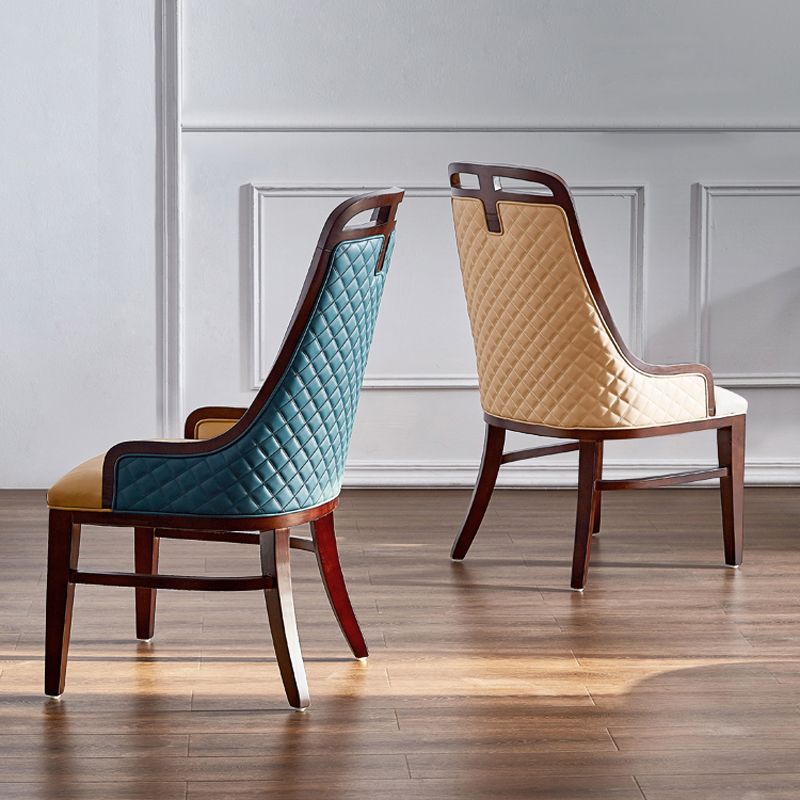 Traditional Upholstered Dining Room Chair Solid Wood Dining Accent Chair