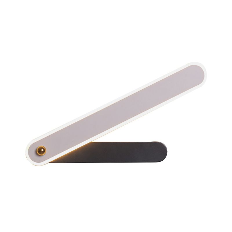 Hour Mur Moup Fixture Modernisme Acrylique Éclairage d'applications à LED noir et blanc en lumière blanche / chaude