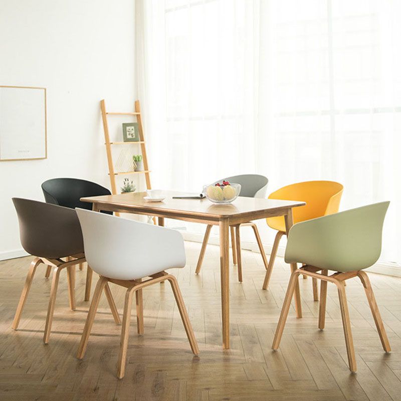 Design minimalista sedia da pranzo in plastica in plastica sedia da pranzo solido