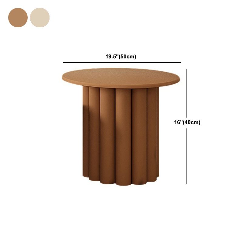 Contemporary Round Bunching Tables with Solid Wood Base Coffee Table