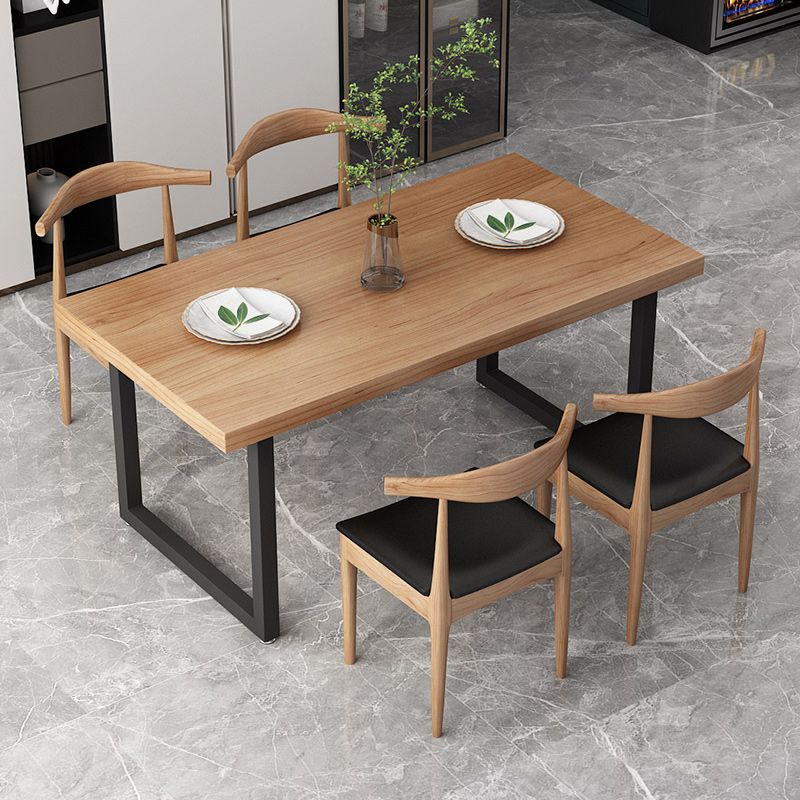 Modern 1/5 Pieces Dining Set Rectangle Wood Dining Table for Kitchen