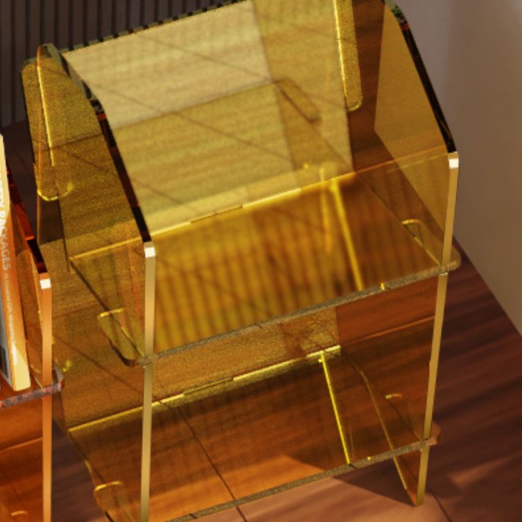 Scandinavian Acrylic Bookcase Standard Closed Back Bookshelf with Shelves