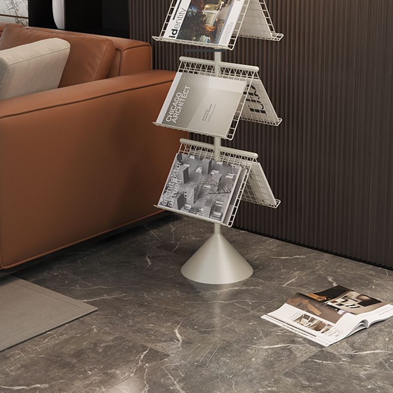 Glam Metal Shelf Bookcase Closed Back Book Shelf for Home Office