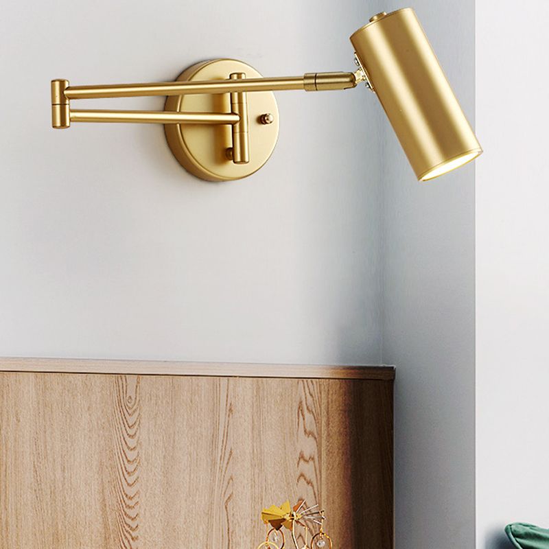 Metal Cylinder Wall Light Sconces Minimalism 1 Light Wall Mounted Lamp