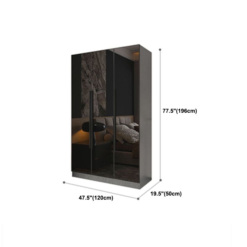 Modern Style Wardrobe Grey Colour Glass Wardrobe Closet for Bedroom