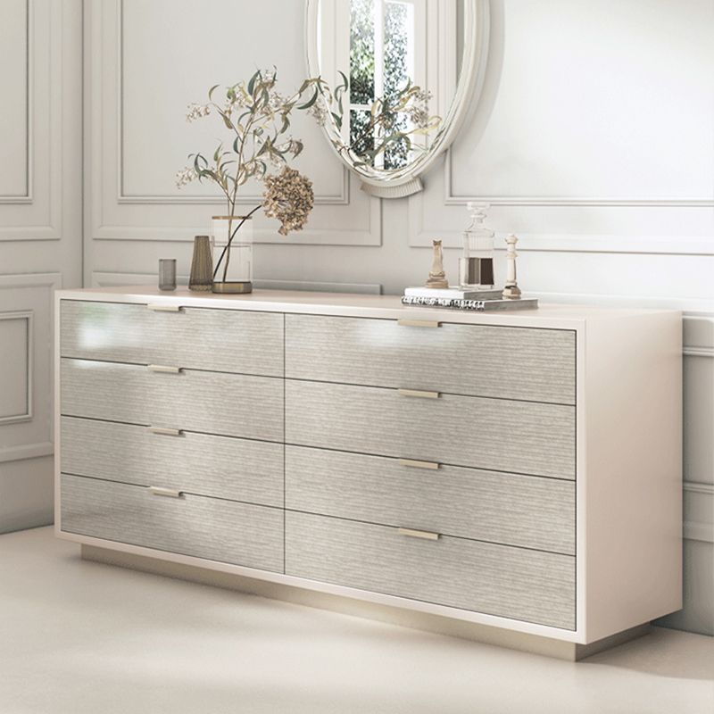 Ultra-Modern Double Dresser Horizontal Birch Storage Chest Dresser for Bedroom
