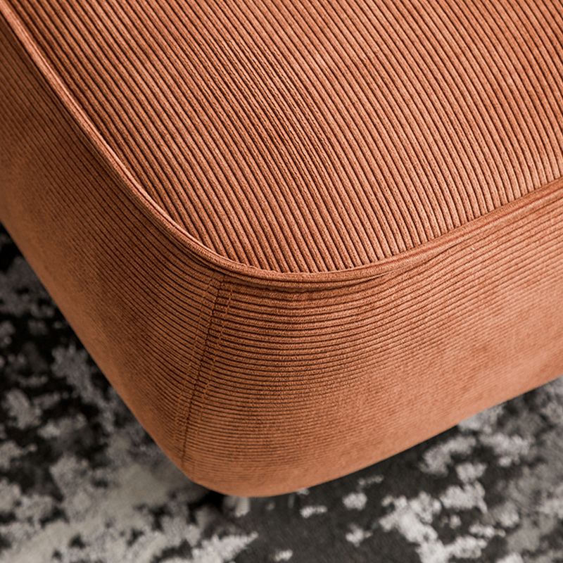 Corduroy 25.98" Wide Armless Chair Basic Four Leg Chair for Living Room